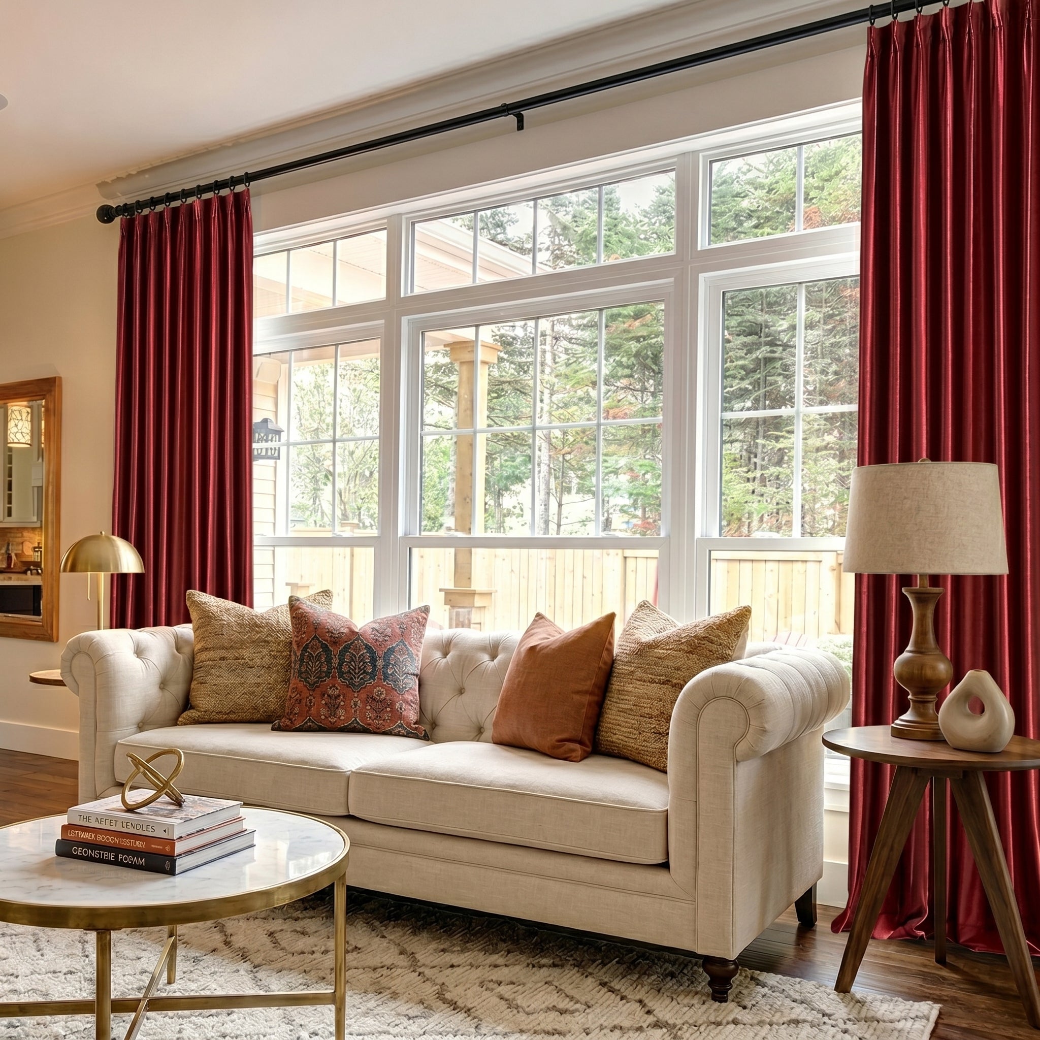 Ruby Elegant Green Custom Velvet Curtains