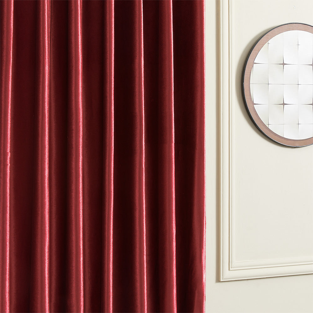 Ruby Elegant Green Custom Velvet Curtains