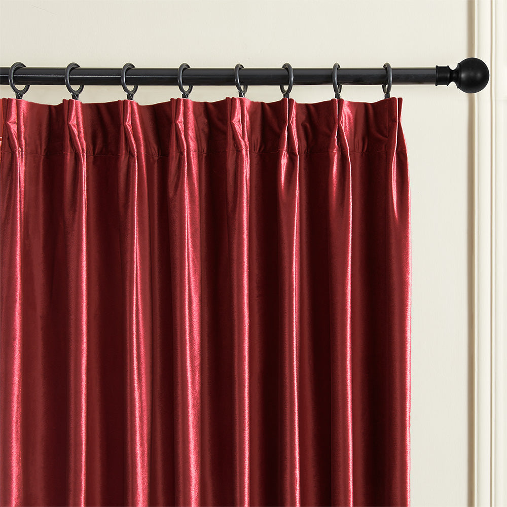 Ruby Elegant Green Custom Velvet Curtains