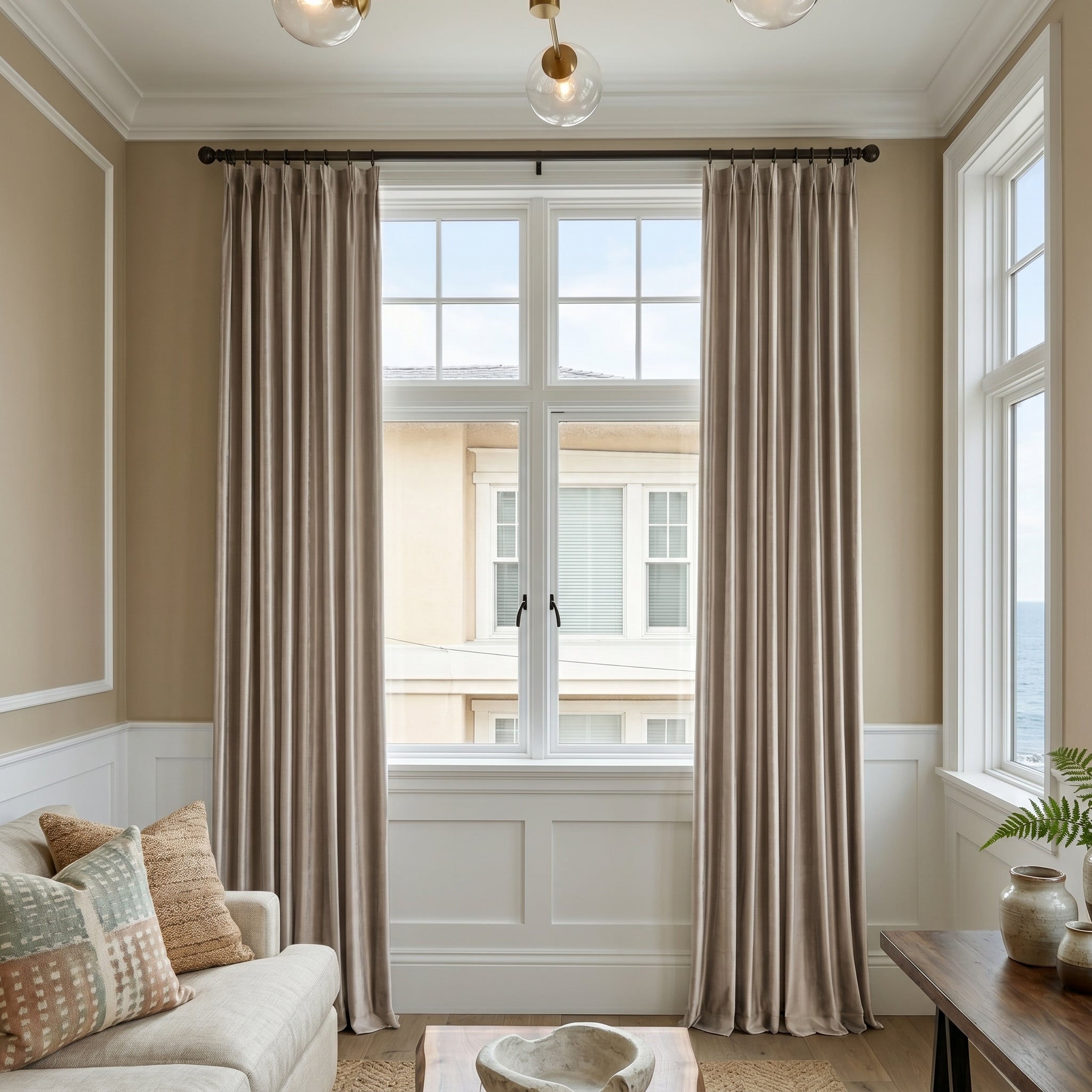 Ruby Elegant Green Custom Velvet Curtains