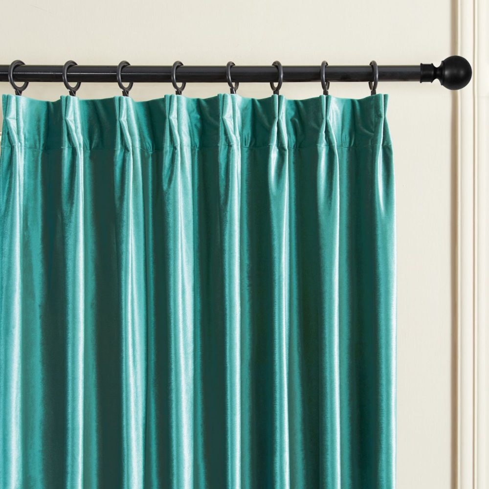 Ruby Elegant Green Custom Velvet Curtains