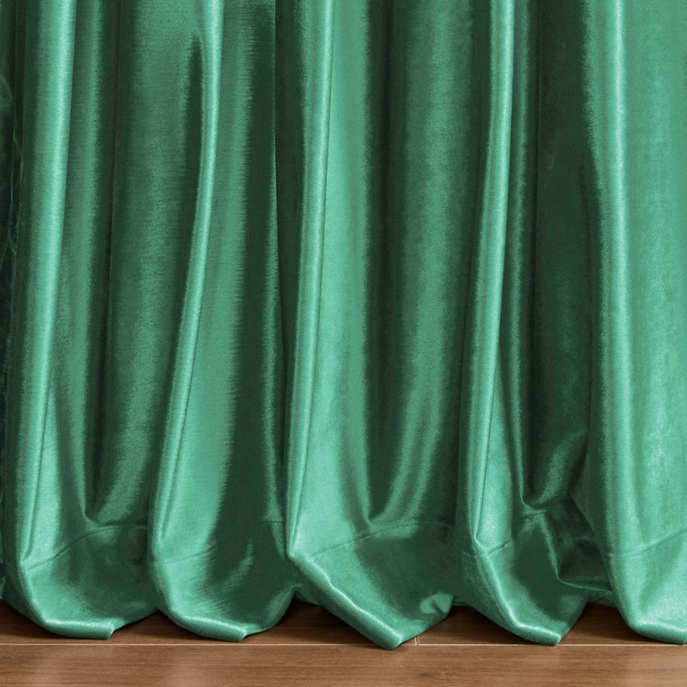 Ruby Elegant Green Custom Velvet Curtains