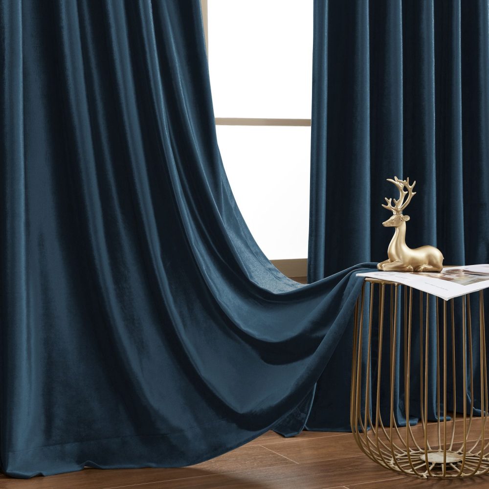 Ruby Elegant Green Custom Velvet Curtains