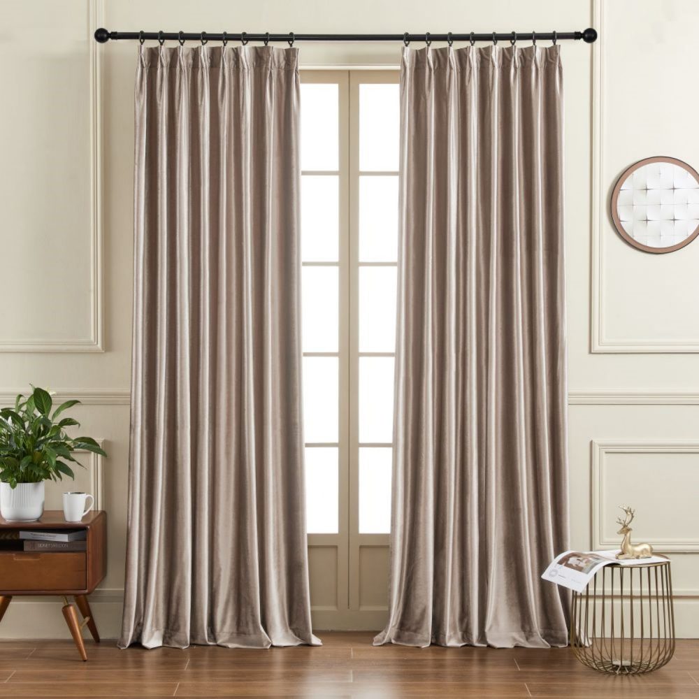 Ruby Elegant Green Custom Velvet Curtains