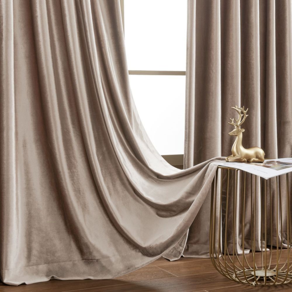 Ruby Elegant Green Custom Velvet Curtains