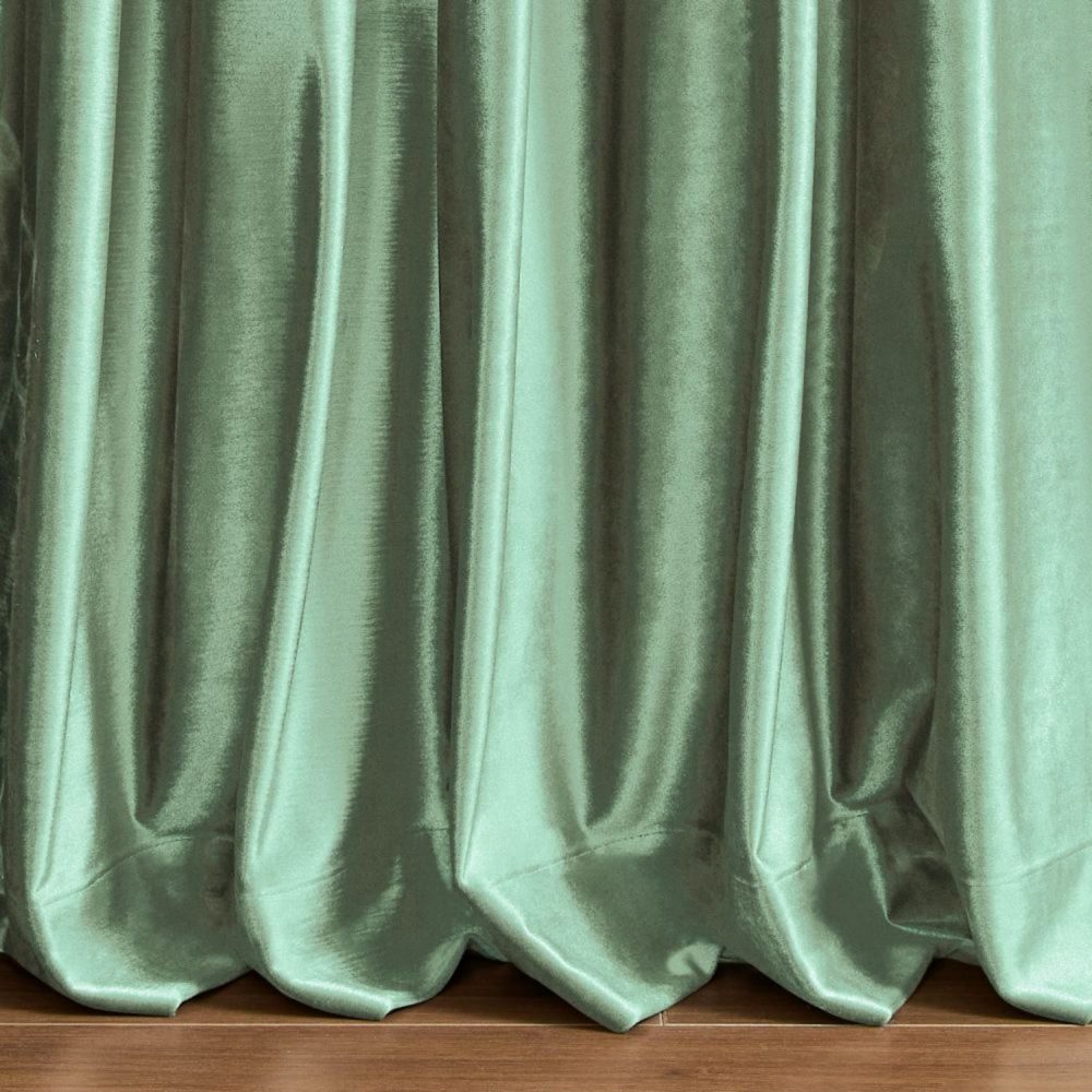 Ruby Elegant Green Custom Velvet Curtains