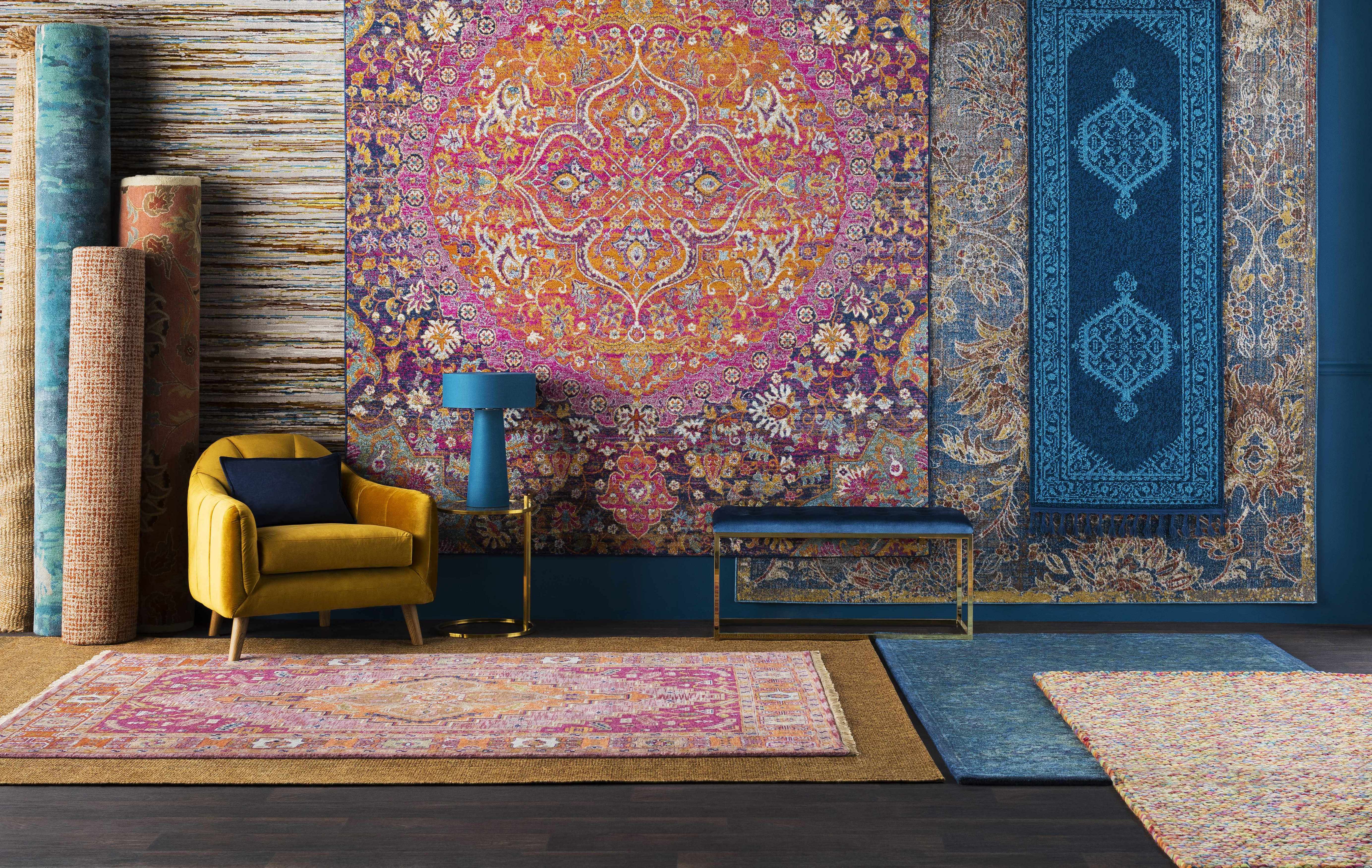 Burnt Orange Ojus Area Rug