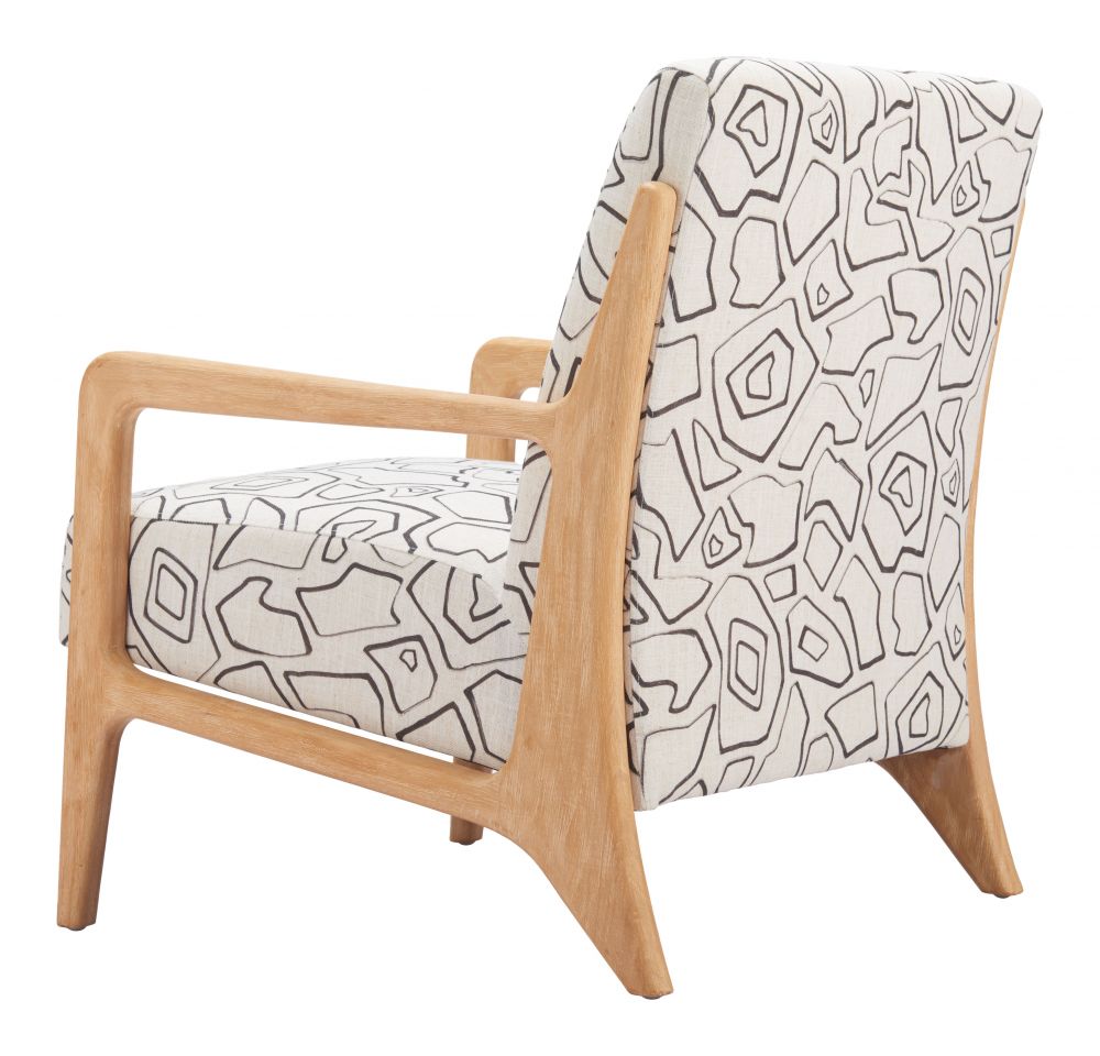 Runa Printed Fabric Accent Chair