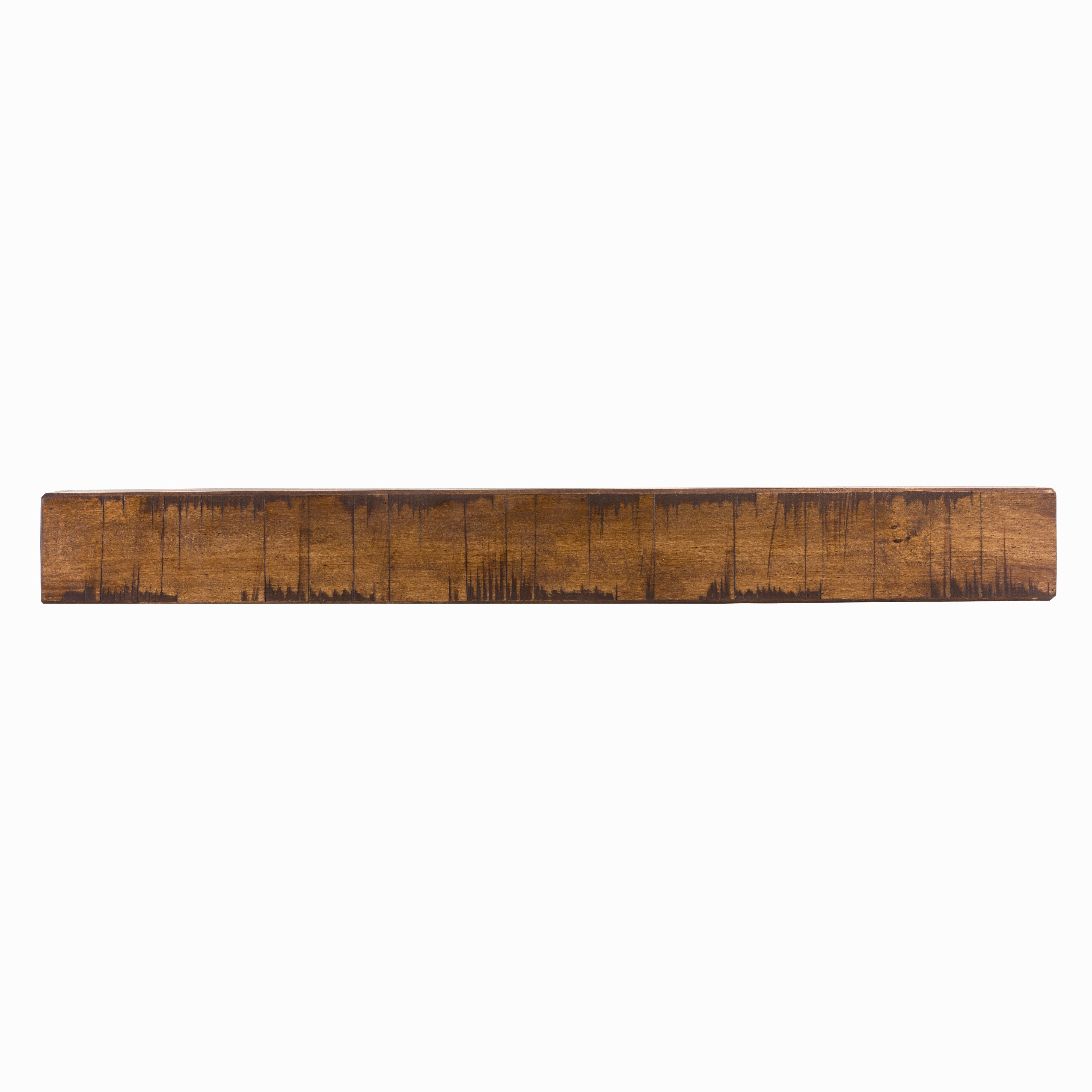 Rustic Poplar Fireplace Mantel Shelf