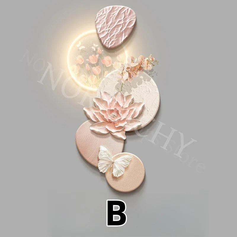 Dlight Decor Butterfly Mural Light for Entrance Walls