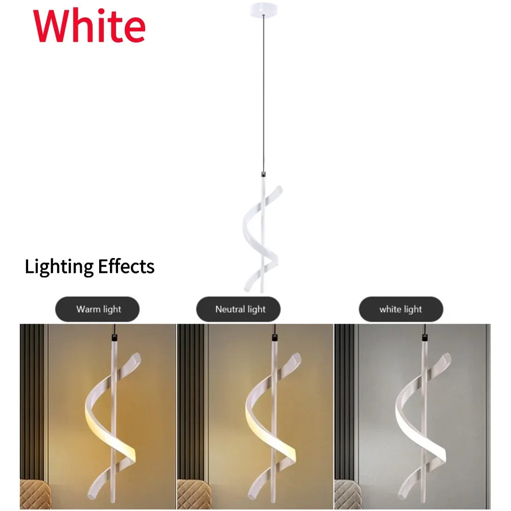 DecorBites™ Spiral Chandelier Modern Ceiling Lamp