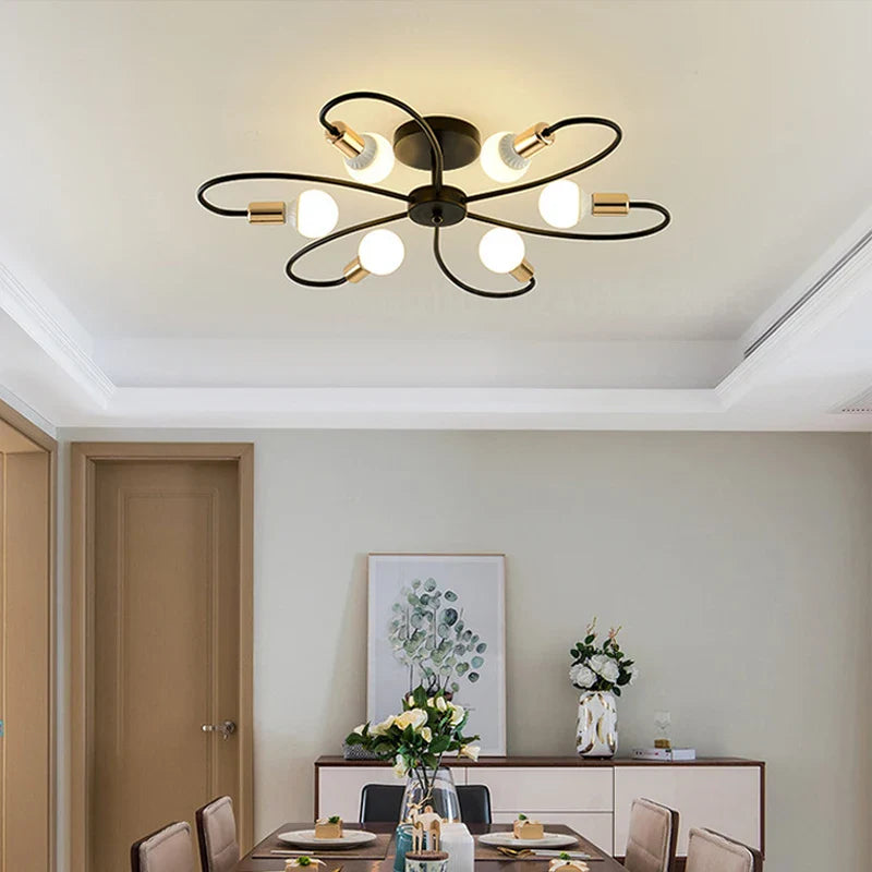 Chandelier Lighting Wrought Iron E27