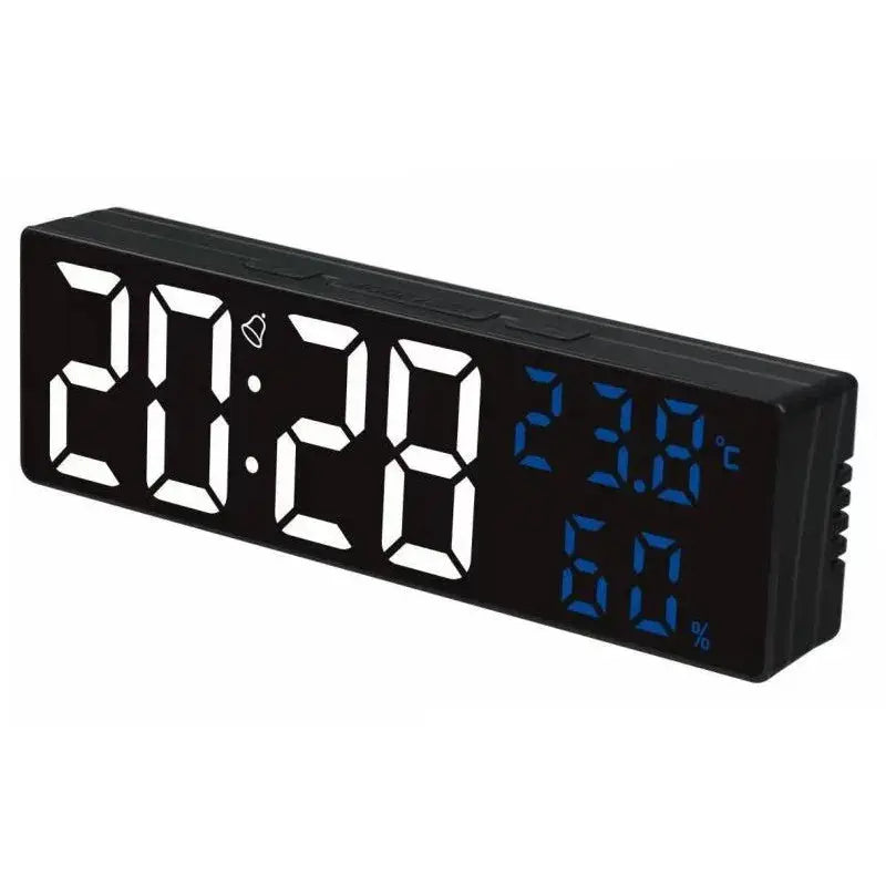 9 Inch Large Digital Wall Clock Temperature Humidity Night Mode Snooze-7