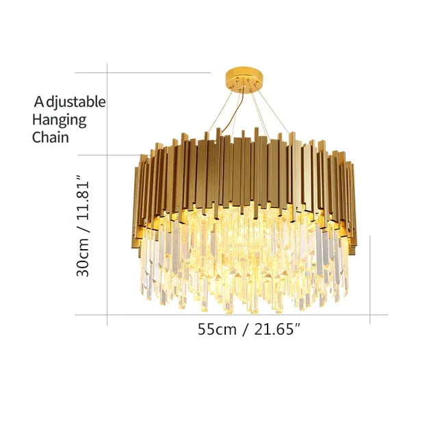 DecorBites™ Crystal Chandeliers Luxury LED Fixture