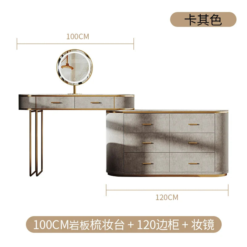Girl Garden Vanity Table Bedroom Mirror Modern Bathroom Dressing Table Jewelry Organizer Mesa De Maquillaje Trendy Furniture