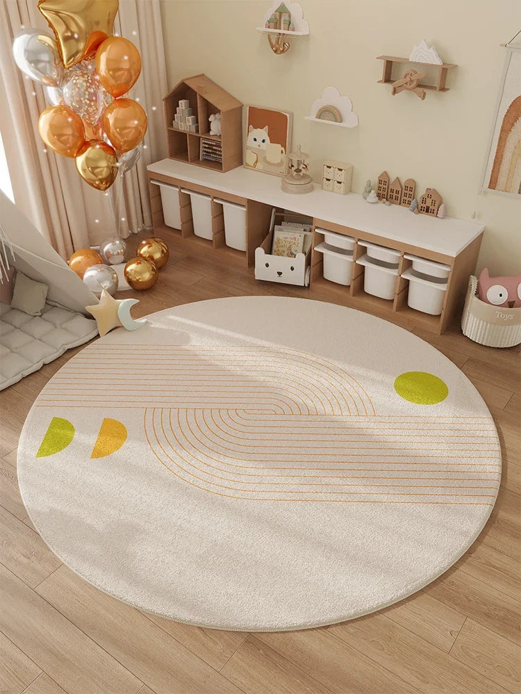 VIKAMA Household Winter New Children's Room Carpet Bedroom Bedside Rug Waterproof Swivel Chair Floor Cushion Home Decor