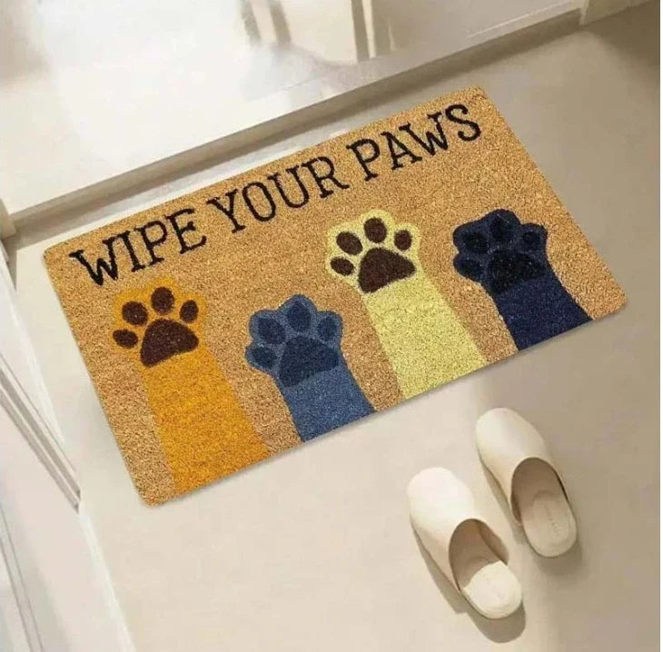 Cute Cat Pattern Entrance Door Mat Welcome Mat Bathroom Kitchen Non-slip Floor Carpet Washable Bedroom Home Decoration Small Rug