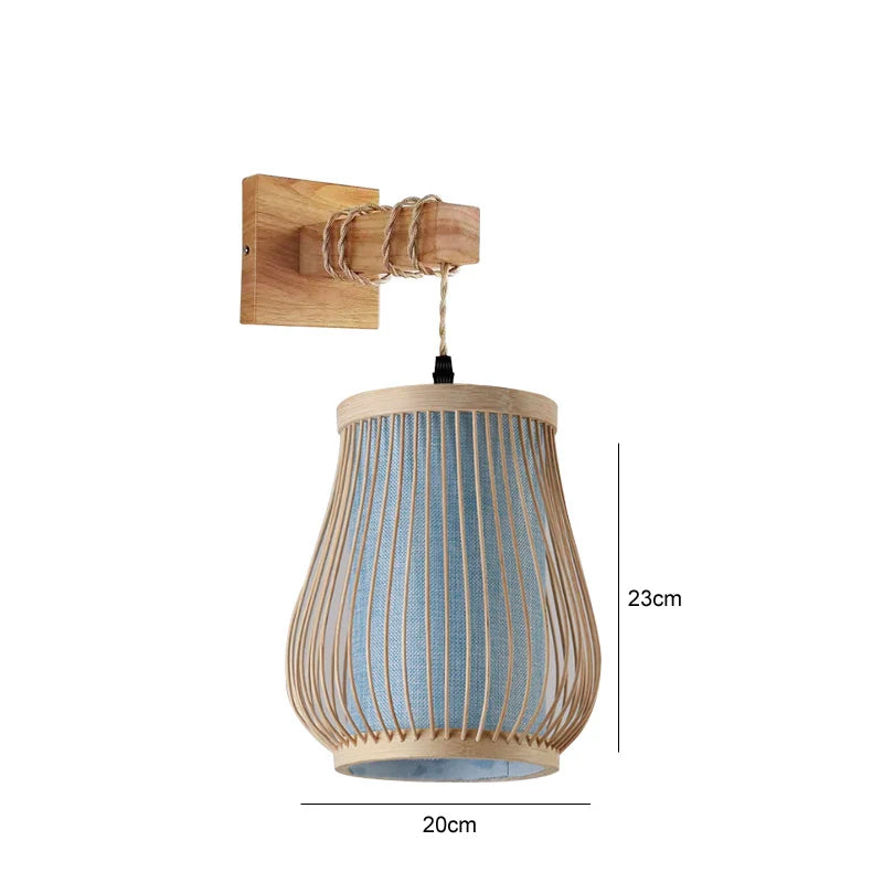 DecorBites™ Bamboo Pendant Ceiling Light Rattan