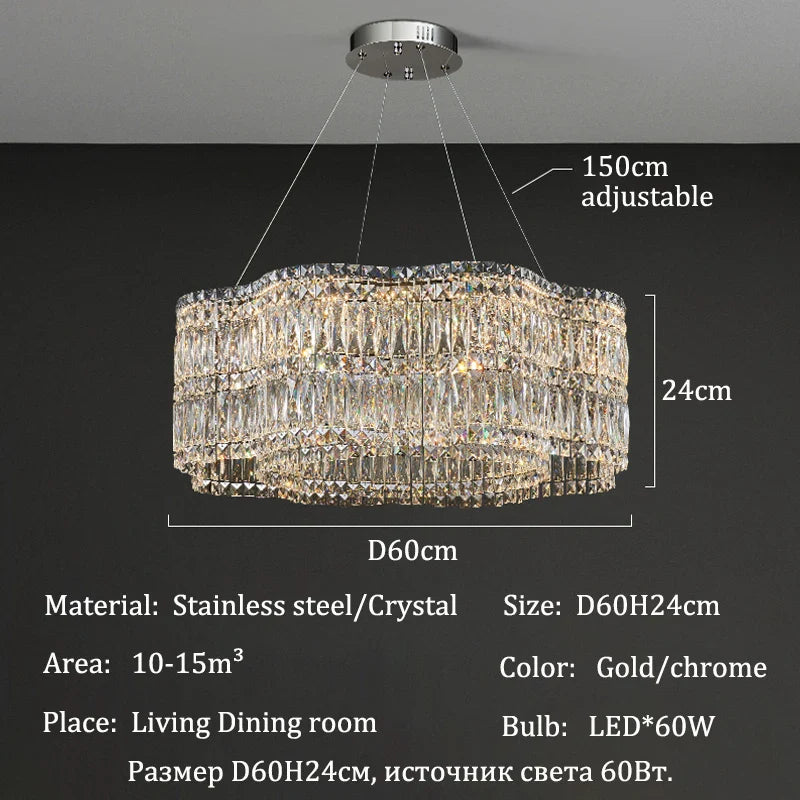 DecorBites™ LED Crystal Chandeliers Modern Fixtures