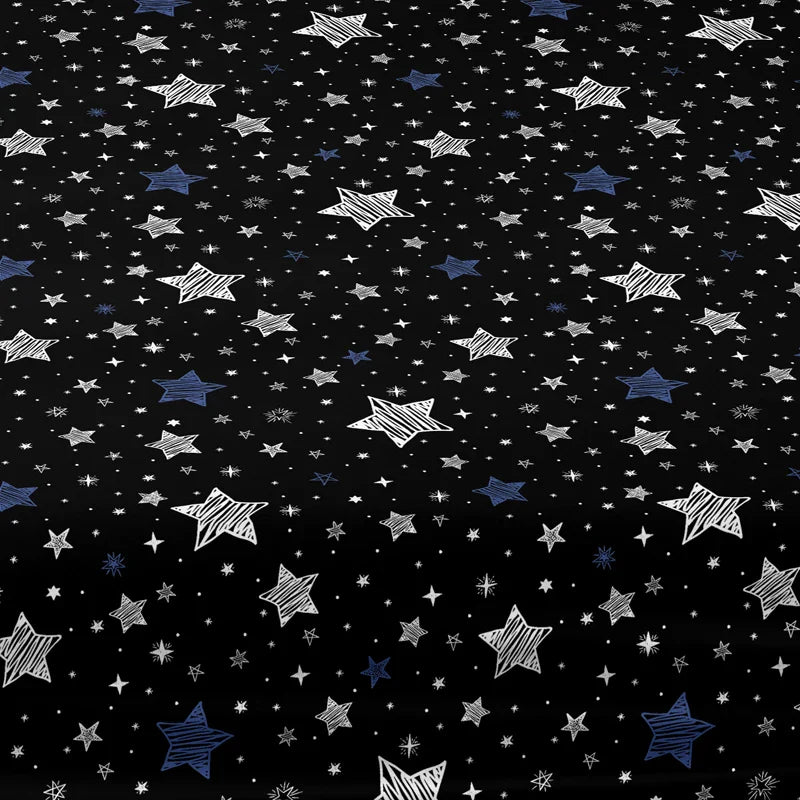 Stars Printed Fitted Sheet Matte