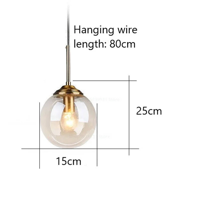 DecorBites™ Gray Glass Ball Pendant Lights