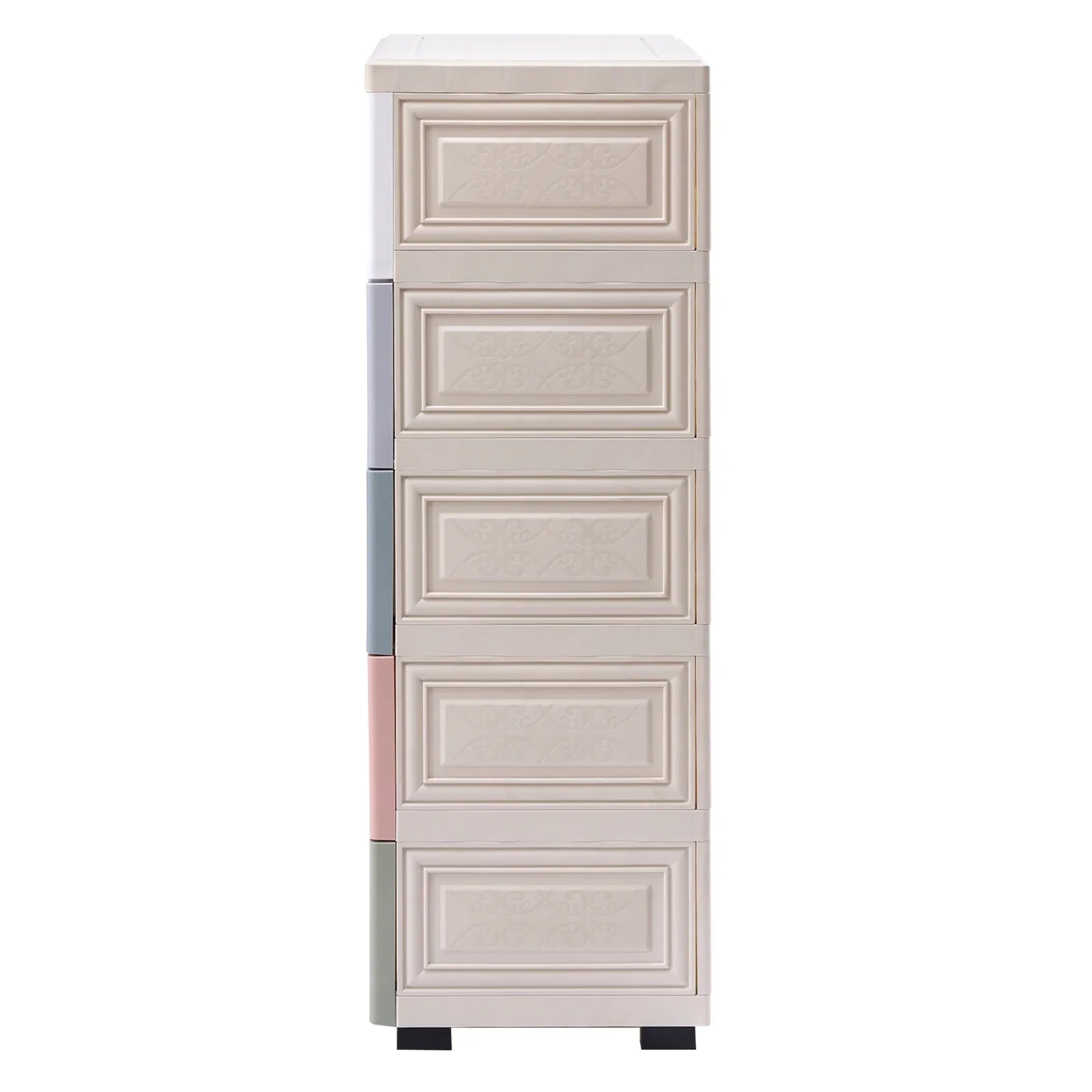 Plastic Wardrobe Kids Drawers Storage with 6 Drawers Closet Dresser Organizer Bedroom Furniture for Clothes