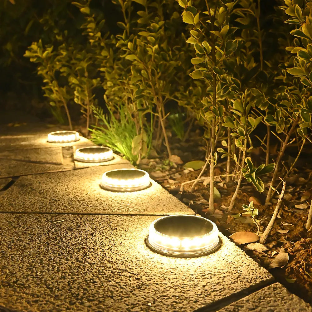 4PCS Super Bright LED Solar Pathway Light Outdoor IP65 Waterproof 3.7V 1200mAH Ground Lamp for Garden Decoration-6