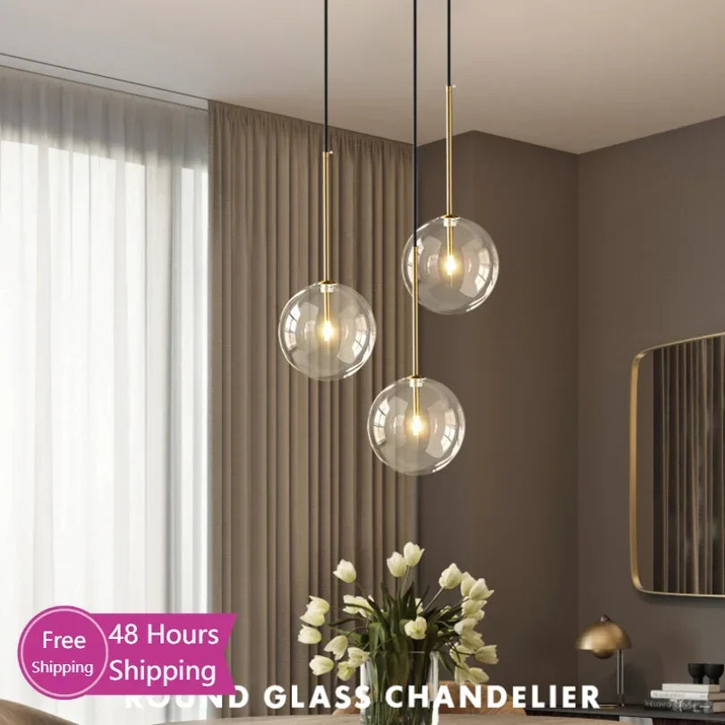 Bubble Glass Pendant Light Fixture