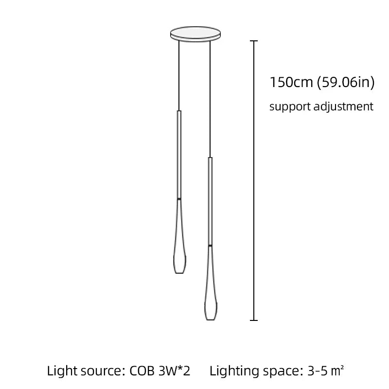 DecorBites™ Bedside Pendant Lights Remote Dimming