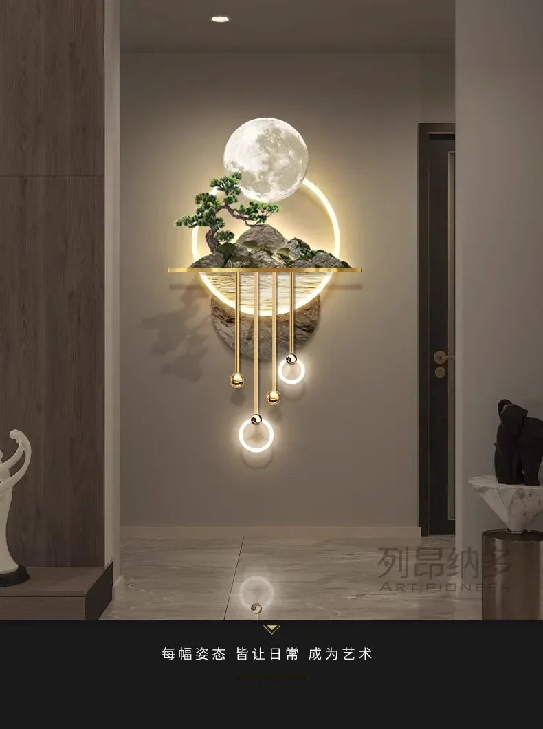 Dlight Decor 3D Wooden Landscape Wall Lamp