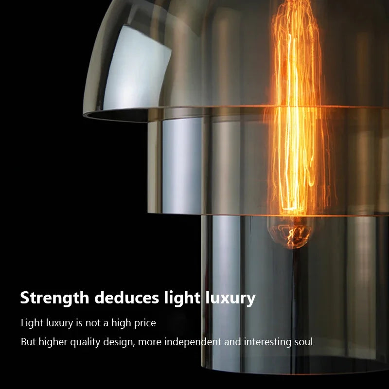 Chandelier Glass Vintage Pendant Lamp