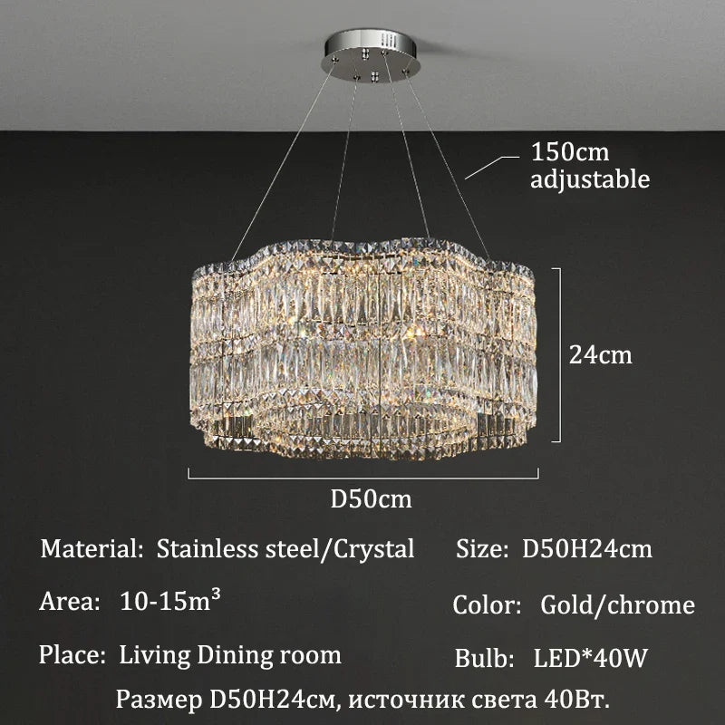 DecorBites™ LED Crystal Chandeliers Modern Fixtures