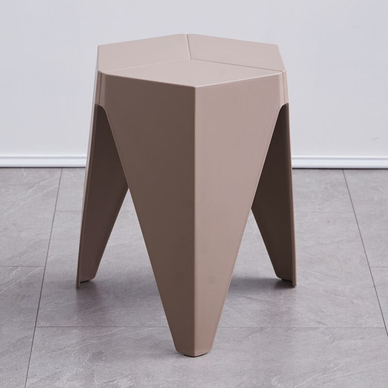 Nordic Plastic Stool Ins Creative Modern Chairs Low Footstool Non Slip Thickened Small Stools Low Geometric Stool Furniture Home-3