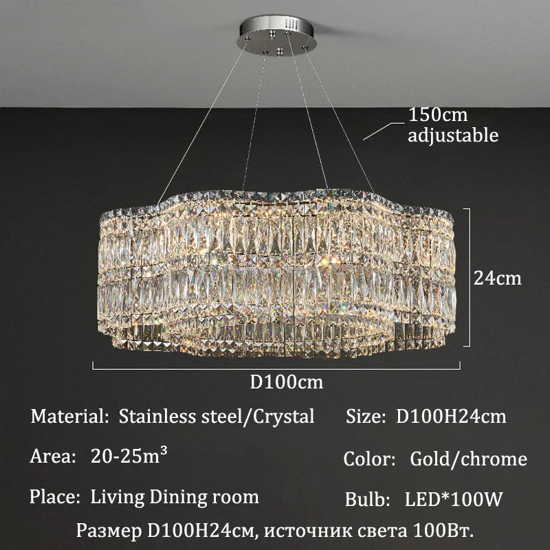 DecorBites™ LED Crystal Chandeliers Modern Fixtures