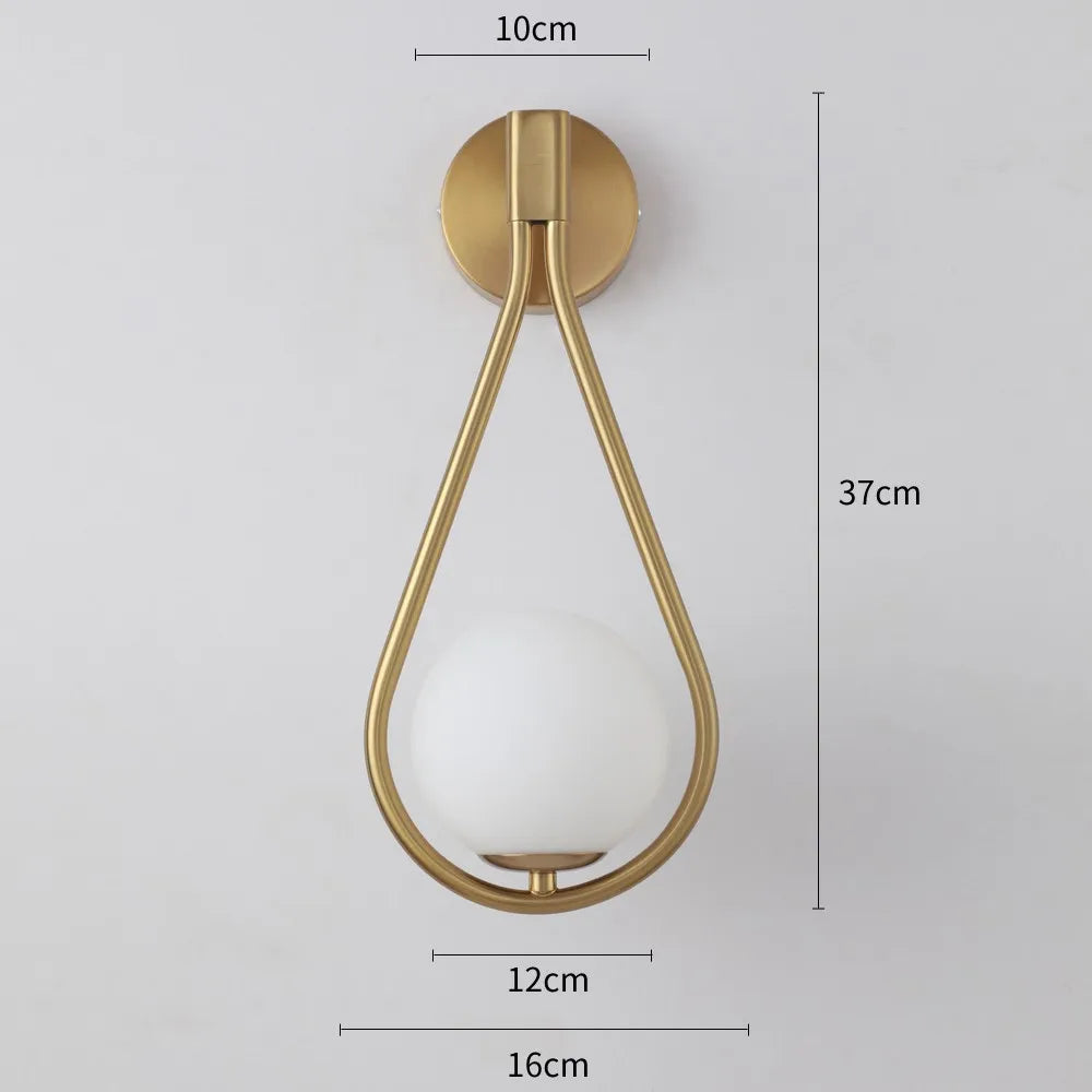 Glass Ball LED Wall Lamp Minimalist