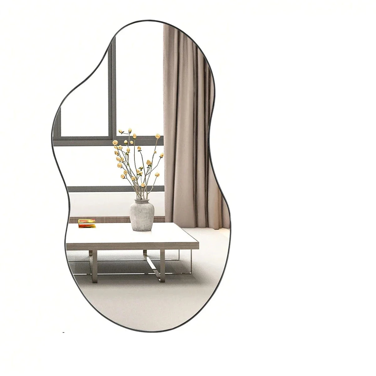 1pc Irregular Wall Mirror Cloud Mirror Asymmetric Acrylic Wall Mirror Suitable For Home Decoration, Room, Bathroom Living Room