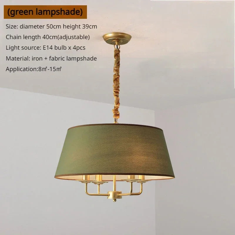 DecorBites™ Ceiling Chandeliers Nordic Fabric Lampshade