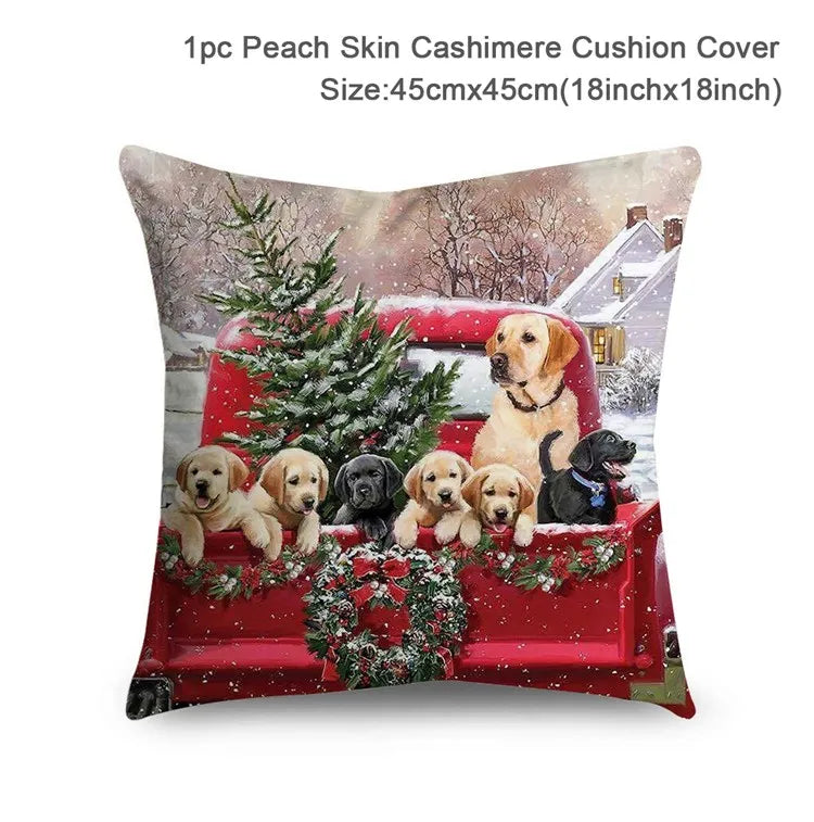 Merry Christmas Cushion Cover – Festive Holiday Decorations-0