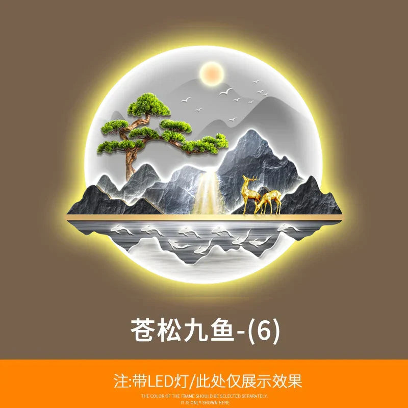 Dlight Decor Wealth Landscape Wall Lamp Mural