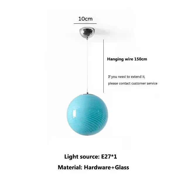 DecorBites™ Glass Pendant Light Colorful Bubble