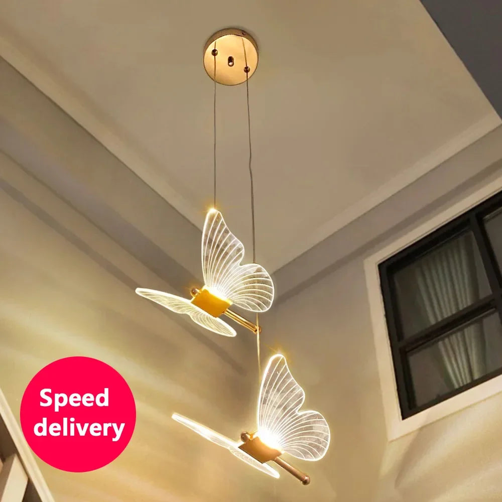LED Butterfly Pendant Light Indoor
