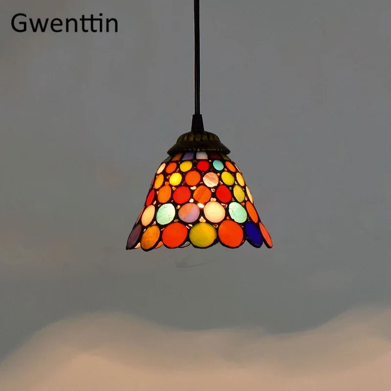 Stained Glass Pendant Lamp Fixture