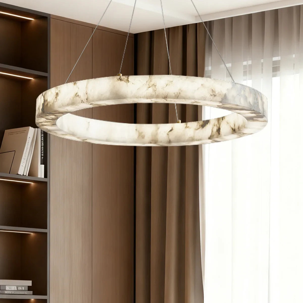 Faux Marble Pendant Light Resin