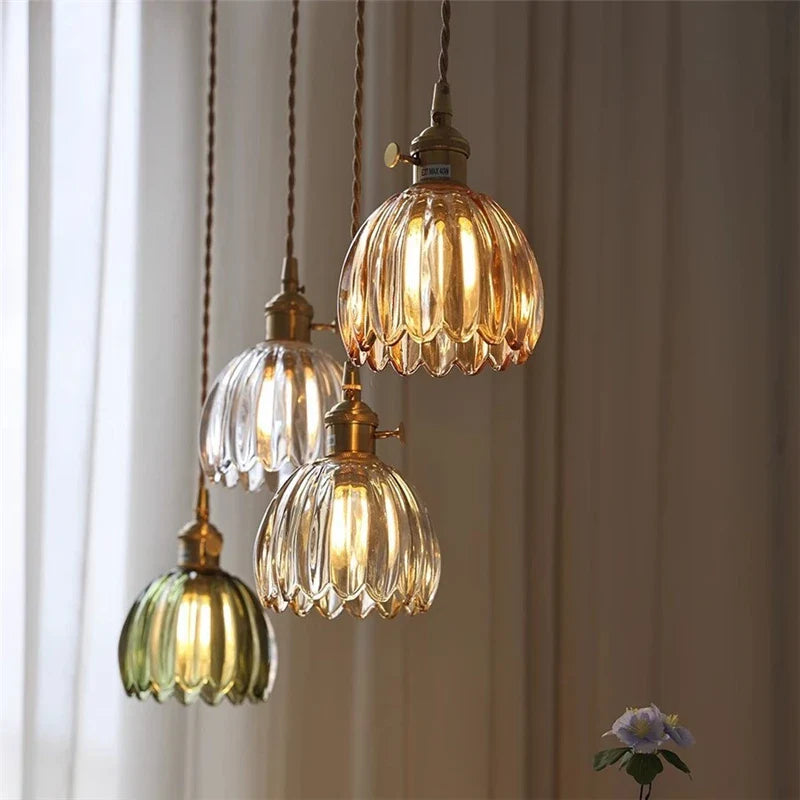Glass Chandelier Vintage Pendant