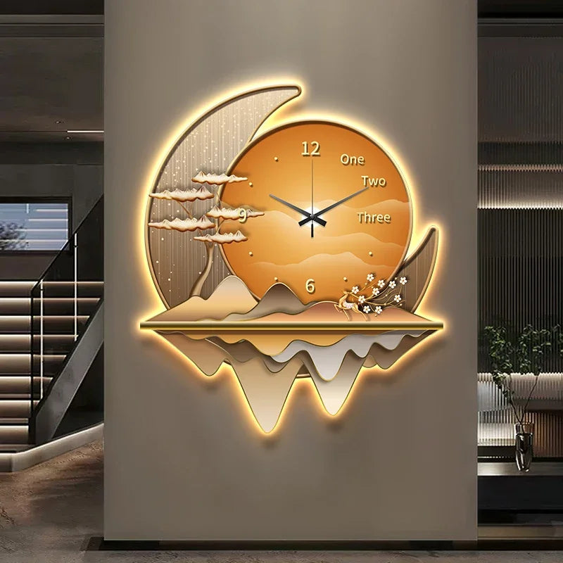 Dlight Decor Clock Wall Light with Luxury Crystal Glow