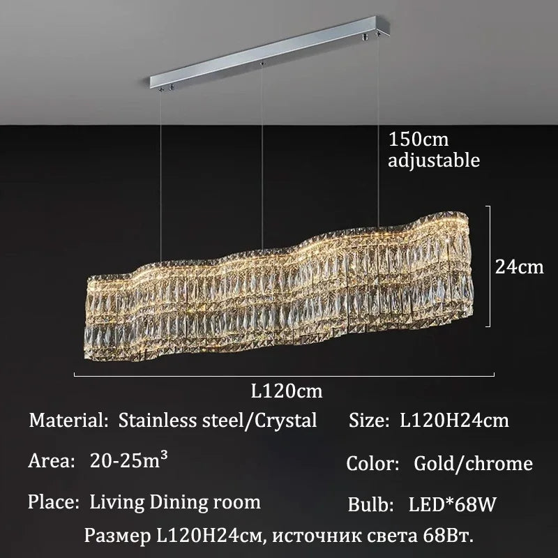 DecorBites™ LED Crystal Chandeliers Modern Fixtures