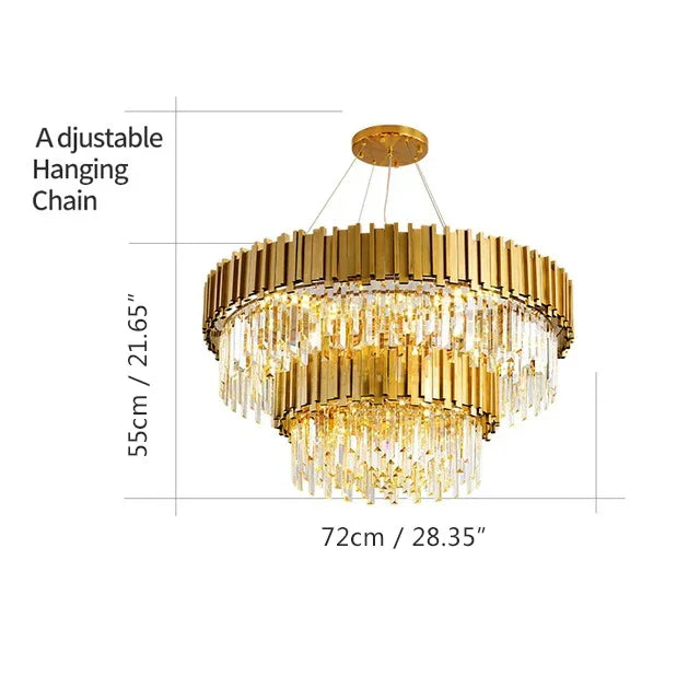 DecorBites™ Crystal Chandeliers Luxury LED Fixture