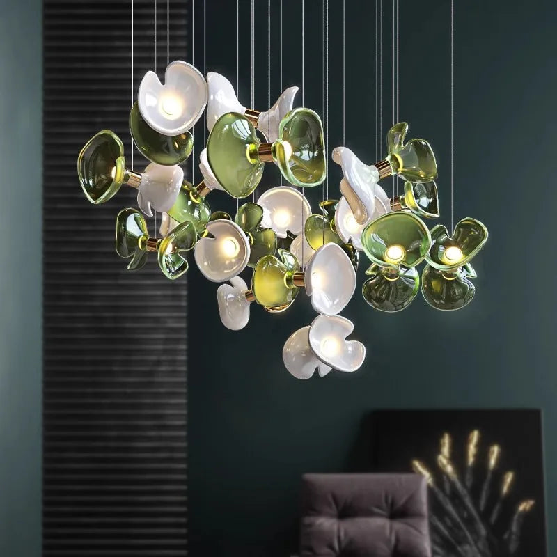 DecorBites™ Crystal Chandelier Dimmable Glass Pendant Light