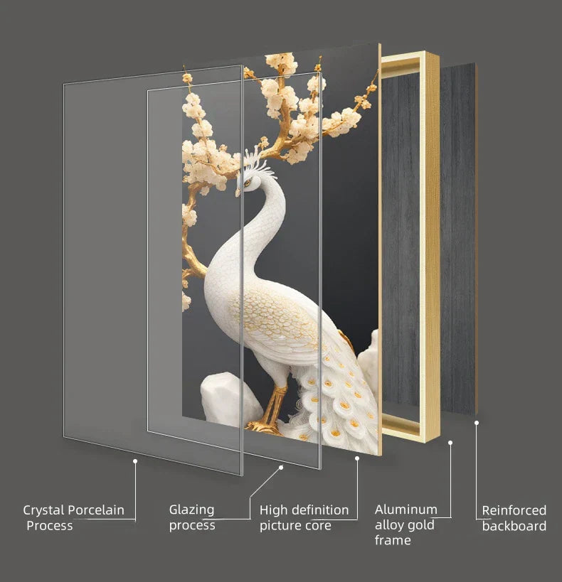 Dlight Decor Artistic Wood Crystal Wall Glow Light