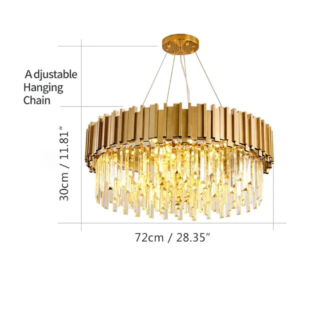 DecorBites™ Crystal Chandeliers Luxury LED Fixture